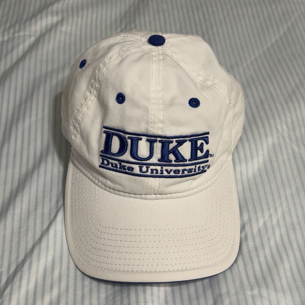 Duke Blue Devils The Game Bar Buckle Back White Hat